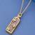 Elegant Dual-Tone Floral Bar Pendant Necklace