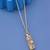 Elegant Dual-Tone Floral Bar Pendant Necklace