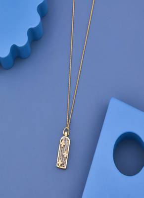 Elegant Dual-Tone Floral Bar Pendant Necklace 4