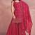 womens readymade pink color embroidered sequin work  party wear kurta sharara set with dupatta