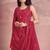 womens readymade pink color embroidered sequin work  party wear kurta sharara set with dupatta
