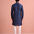  silk blend solid kurta set for men