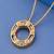 Dual-Tone Circular Cable Pendant Necklace