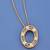 Dual-Tone Circular Cable Pendant Necklace