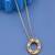 Dual-Tone Circular Cable Pendant Necklace