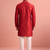  silk blend solid kurta set for men