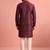  silk blend solid kurta set for men