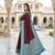 Cofee soft silk blend saree with zari weaving meenakari design