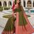 Green soft silk blend saree with zari weaving meenakari design