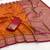 Orange soft silk blend saree with zari weaving meenakari design