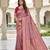 Onion pink soft silk blend saree with zari weaving meenakari design