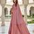 Onion pink soft silk blend saree with zari weaving meenakari design