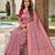 Onion pink soft silk blend saree with zari weaving meenakari design