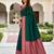 Green soft silk blend saree with zari weaving meenakari design
