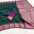 Green soft silk blend saree with zari weaving meenakari design