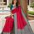 Pink soft silk blend saree with zari weaving meenakari design