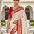 White soft silk blend saree with zari weaving meenakari design