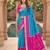 Sky blue soft silk blend pochampalli saree with zari weaving meenakari design