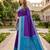 Purple soft silk blend pochampalli saree with zari weaving meenakari design