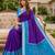 Purple soft silk blend pochampalli saree with zari weaving meenakari design