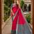Pink soft silk blend pochampalli saree with zari weaving meenakari design