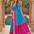 Sky blue soft silk blend pochampalli saree with zari weaving meenakari design