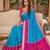 Sky blue soft silk blend pochampalli saree with zari weaving meenakari design