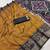 Golden soft silk blend pochampalli saree with zari weaving meenakari design