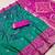 Sea green soft silk blend pochampalli saree with zari weaving meenakari design