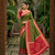 Green soft silk blend pochampalli saree with zari weaving meenakari design