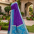 Purple soft silk blend pochampalli saree with zari weaving meenakari design