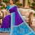 Purple soft silk blend pochampalli saree with zari weaving meenakari design