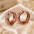 Rose Gold Finish Royal Spark Hoop Earrings