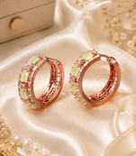 Rose gold finish imperial shine hoop earrings