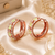 Rose gold finish imperial shine hoop earrings