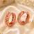Rose gold finish signature sparkle hoop earrings