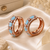 Rose gold finish timeless glam hoop earrings