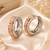 Rhodium finish dazzle crystal hoop earrings