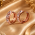 Rose Gold Finish Royal Spark Hoop Earrings