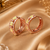 Rose gold finish imperial shine hoop earrings