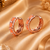 Rose gold finish signature sparkle hoop earrings