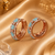 Rose gold finish timeless glam hoop earrings
