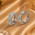 Rhodium finish eternal spark hoop earrings