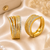 Gold finish american diamond hoop earrings