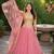 PINK  SEQUINS & EMBROIDERED NET DESIGNER WEDDING & PARTY WEAR FESTIVAL LEHENGA CHOLI SET FOR WOMEN'S