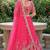 PINK SEQUINS & EMBROIDERED NET LEHENGA CHOLI SET