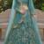 TURQUOISE SEQUINS & EMBROIDERED NET LEHENGA CHOLI SET