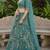 TURQUOISE SEQUINS & EMBROIDERED NET LEHENGA CHOLI SET