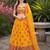 YELLOW  SEQUINS & EMBROIDERED NET DESIGNER WEDDING & PARTY WEAR FESTIVAL LEHENGA CHOLI SET FOR WOMEN'S