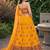 YELLOW  SEQUINS & EMBROIDERED NET DESIGNER WEDDING & PARTY WEAR FESTIVAL LEHENGA CHOLI SET FOR WOMEN'S